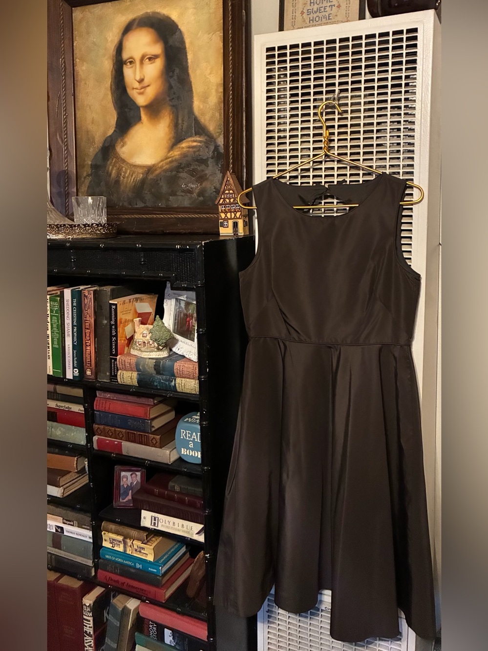 J. Crew Brown Sleeveless Midi Fit-and-Flare Dress